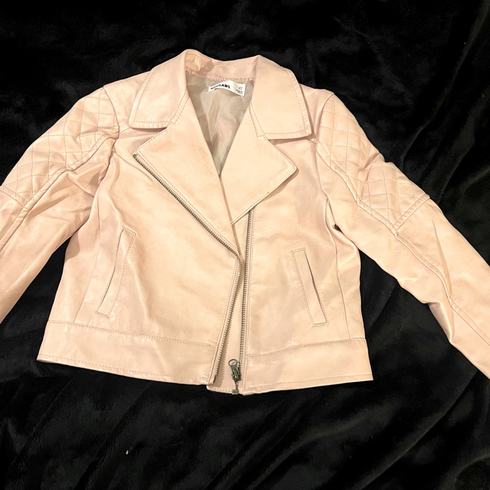 Faux leather epic threads pink jacket girls size 4